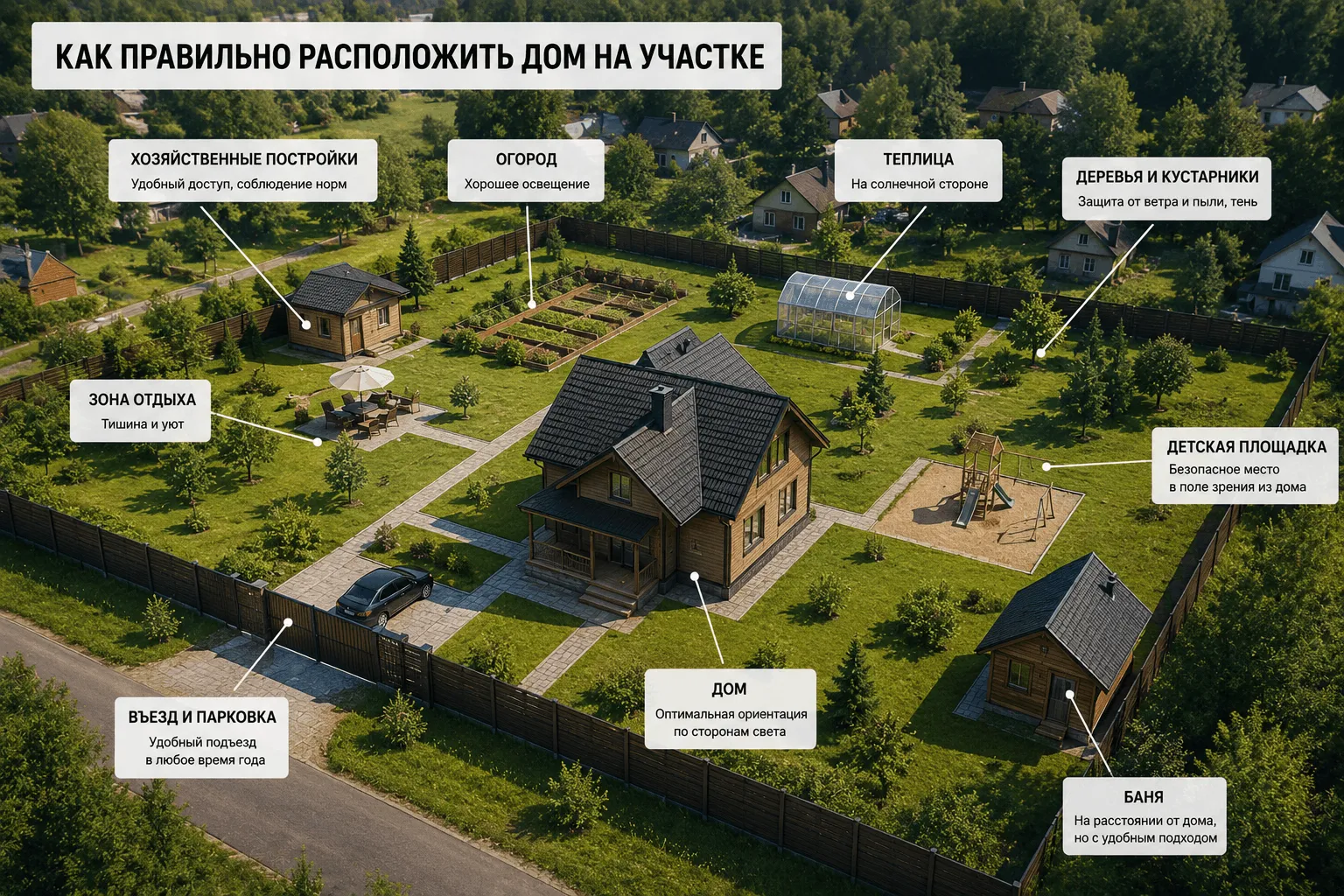 Как правильно выбрать место для дома на участке: практические рекомендации перед строительством